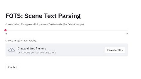 FOTS: Scene Text Parsing Model Inference