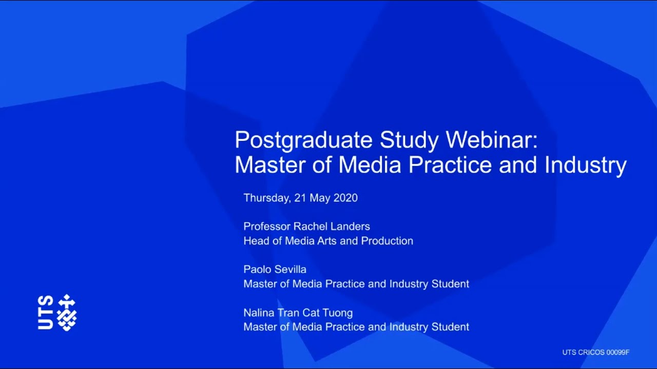 UTS Master of Media Practice and Industry Webinar