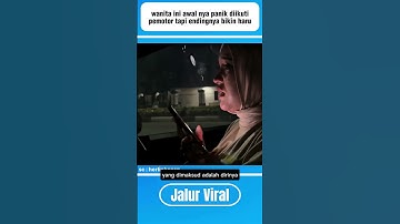 wanita ini awalnya panik di ikuti pemotor tapi endingnya bikin haru#shorts