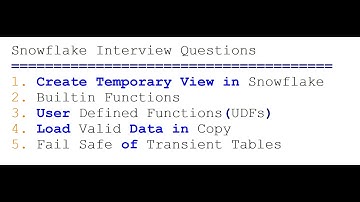 Snowflake Interview Questions and Answers | Most Asked Snowflake Questions in Interview