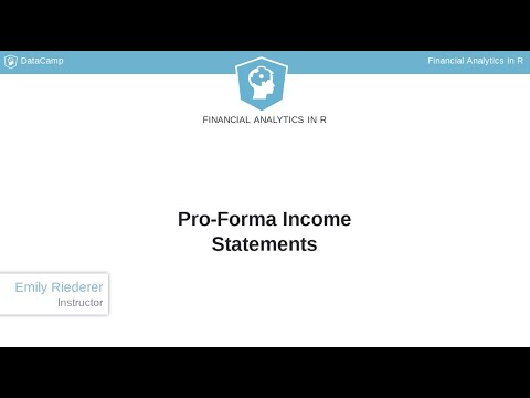 R Tutorial: Pro-Forma