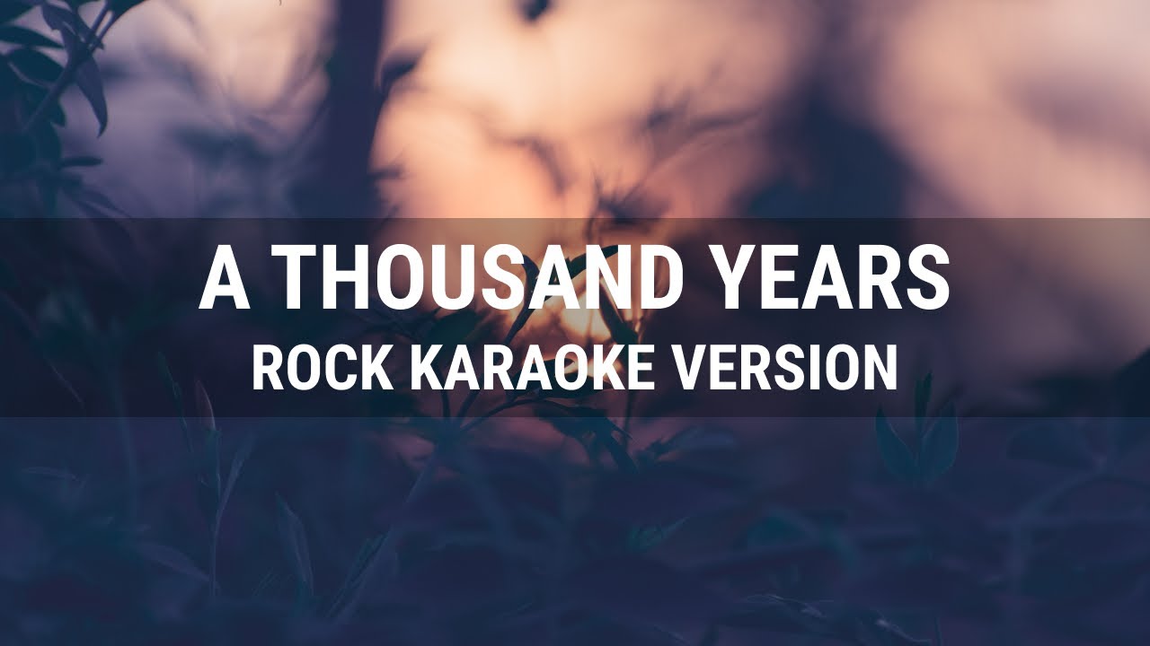 Christina Perri A Thousand Years Lyrics Karaoke