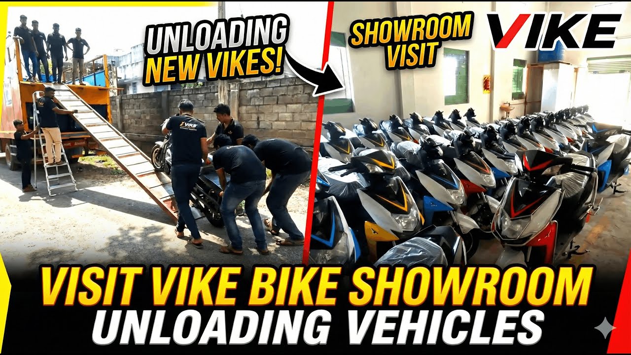 VISTING VIKE BIKE SHOWROOM || UNNLOADING VEHICLES  || BEST EV BIKE || 1999 DOWNPAYMENT
