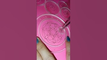 Spirograph Drawing using geometric ruler 🌀 #spirograph #ytshort #shortfeed #trend #trending  #asmr