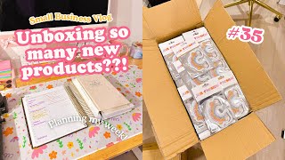 Unboxing NEW inventory + packing orders 📦 A Productive Week ✨ | Studio Vlog 35 | Small business vlog