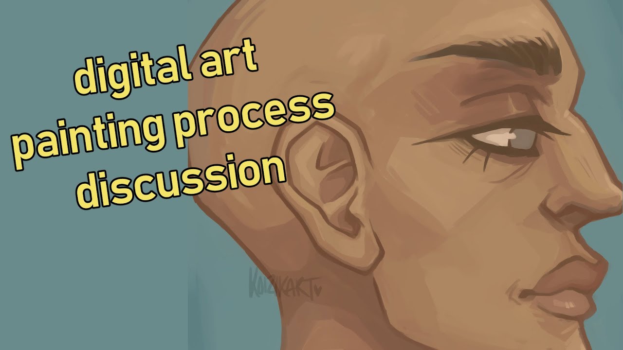 style experiment and limited layers — digital art painting process with ...