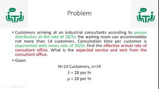 QUEUING THEORY MODEL 2 - (M/M/1) : (FCFS/N/∞)