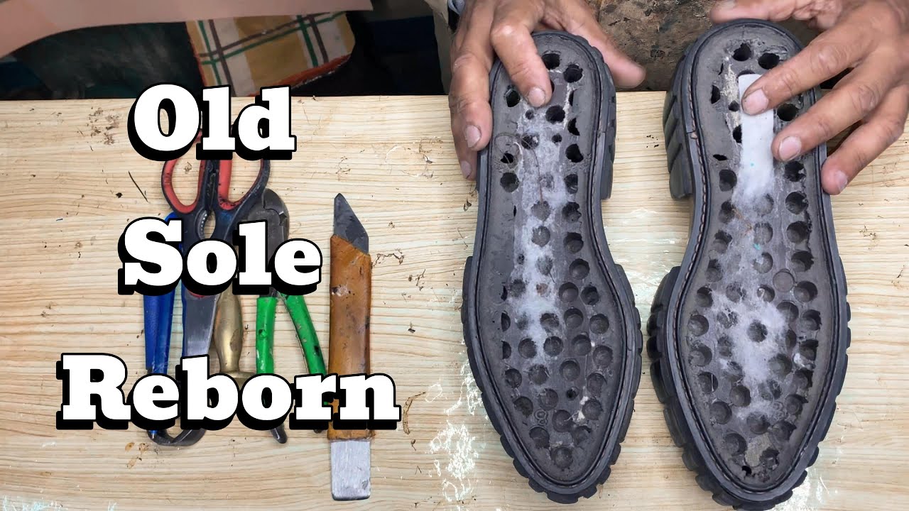 Старая подошва превращена в новые прочные шерстяные ботинки