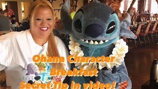 Ohana Character Breakfast at Disneys Polynesian Resort in Disney World! Secret Tip!