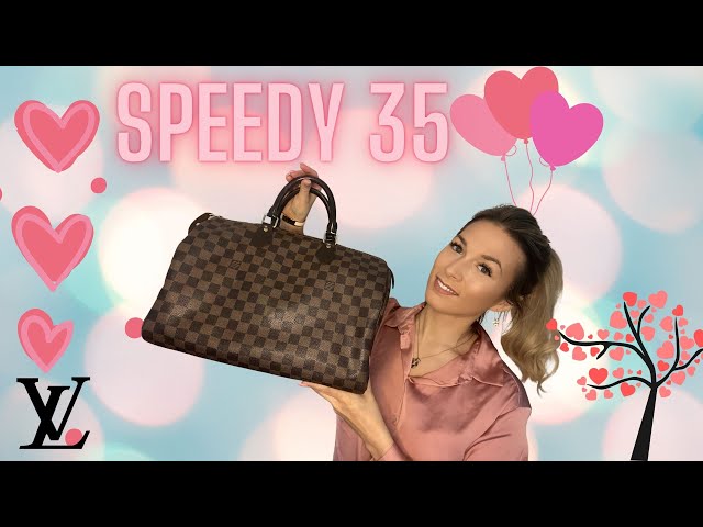 SPEEDY 35 BANDOULIÈRE DAMIER EBENE REVIEW  How to Pack Speedy 35  Bandoulière for an Overnight Stay 