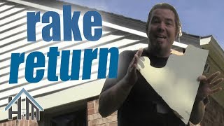 how to replace rotted wood rake and return. Easy! Home Mender.