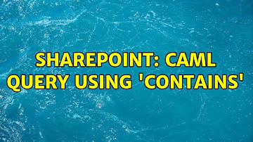 Sharepoint: CAML query using 
