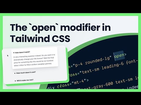 The "open" Modifier in Tailwind CSS