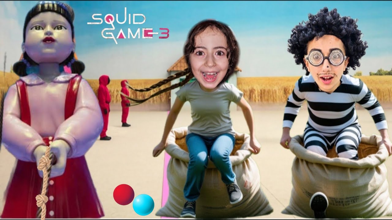 ESMA ve HAYRETTİN GERÇEK HAYATTA SQUID GAME 3 OYNADI  ماما جابت بيبي - جنى مقداد | طيور الجنة