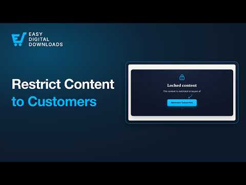 Set Up Content Restriction in Easy Digital Downloads