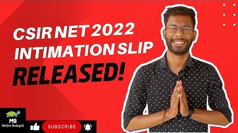CSIR NET 2022 | City Intimation Slip released | download now! | September 2022