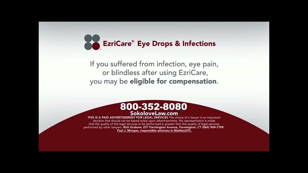 Ezricare Eye Drops And Infections Sokolove Law Firm YouTube