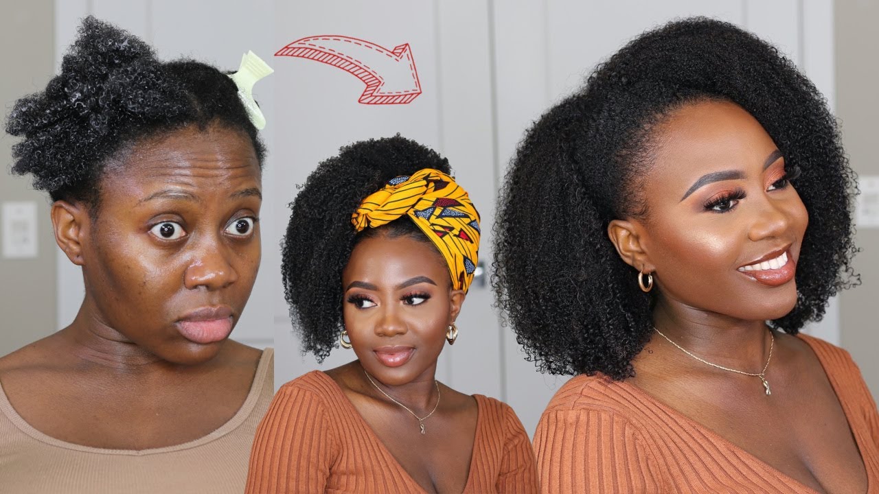 Hair Transformation! NO Clip ins, NO Crochet | Wash and Go Natural Hair ...