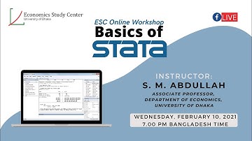 ESC Online Workshop: Basics of STATA Episode 1