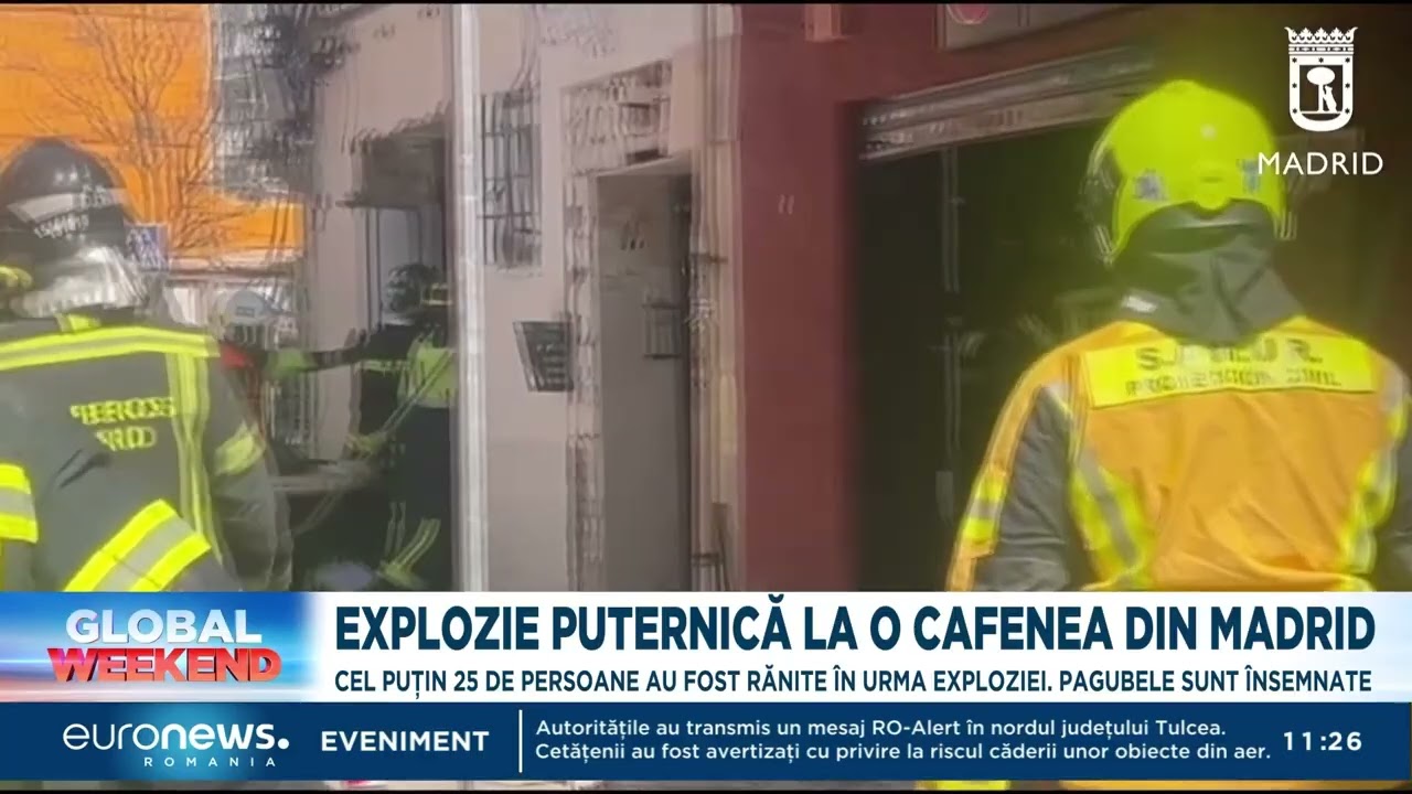 Explozie într-o cafenea din Madrid. O persoană a murit, 25 au fost