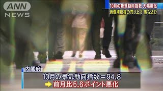 景気の落ち込み“震災以来”・・・増税反動、台風が影響(19/12/07)