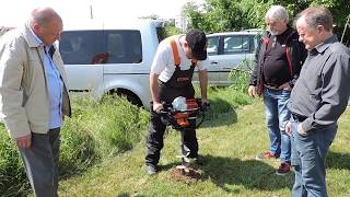 Пробиване На Дупка С Моторен Свредел Stihl
