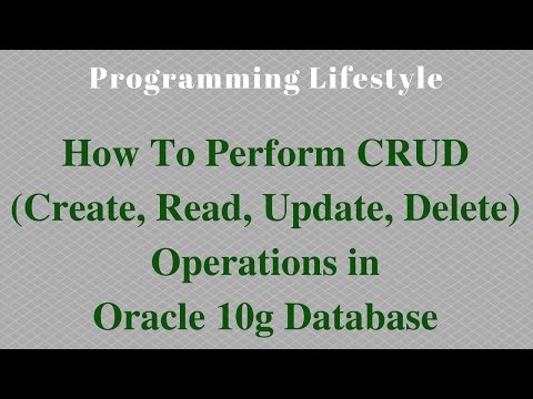 How To Perform CRUD Operations in Oracle Database