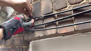 Celebrity Attaching Cat6 Cable to brick wall | Toronto Network Cabling Net Worth