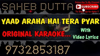 Yaad Araha Hai Tera Pyar Original Karaoke English Lyrics With Bappi Lahiri