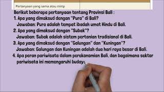 Informasi Tentang Provinsi Buatlah 5 Pertanyaan Mengenai Istilah Atau Hal yang Belum Kalian Pahami