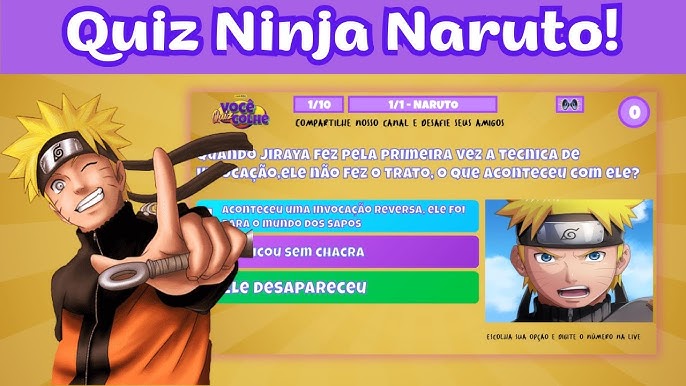 QUIZ DIFÍCIL DE NARUTO CLÁSSICO (10 PERGUNTAS) - QUIZ PERGUNTAS / Alfa Quiz  