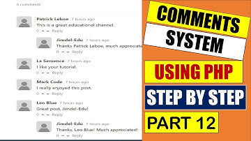 Comments Advanced System Using PHP And MySQL Database Step by Step Tutorial | Part 12