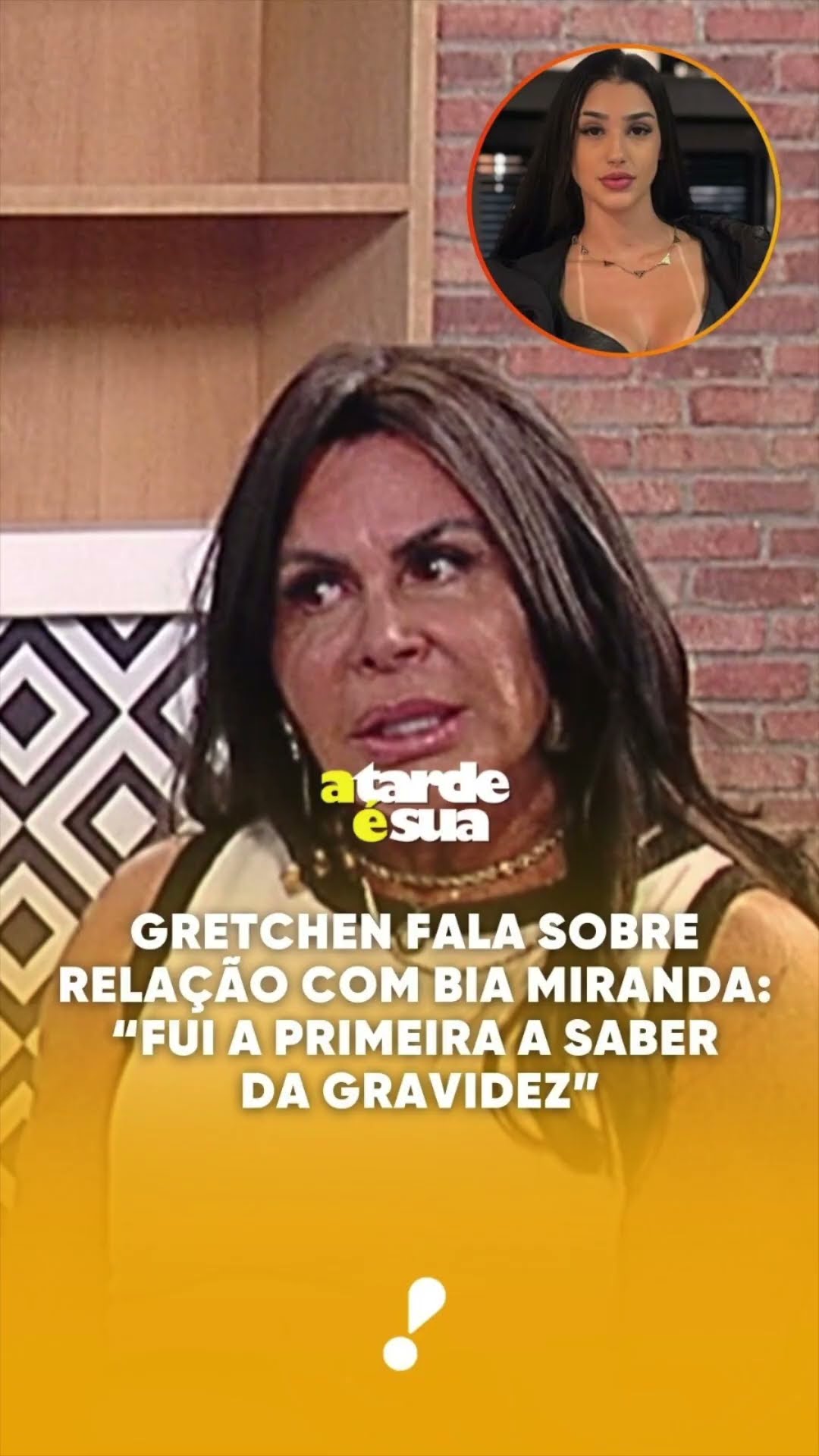 Gretchen fala sobre relação com Bia Miranda: “Fui a primeira a saber da gravidez”