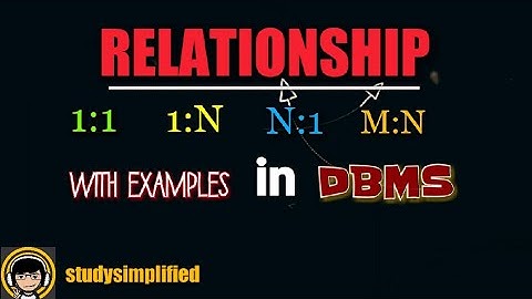 Relationship types in DBMS