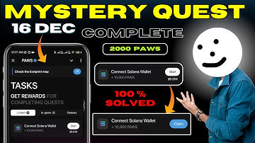 ✅ Paws connect solana Wallet🔥Paws Connect Solana Wallet +10,000 PAWS 📌 How to connect Solana Wallet