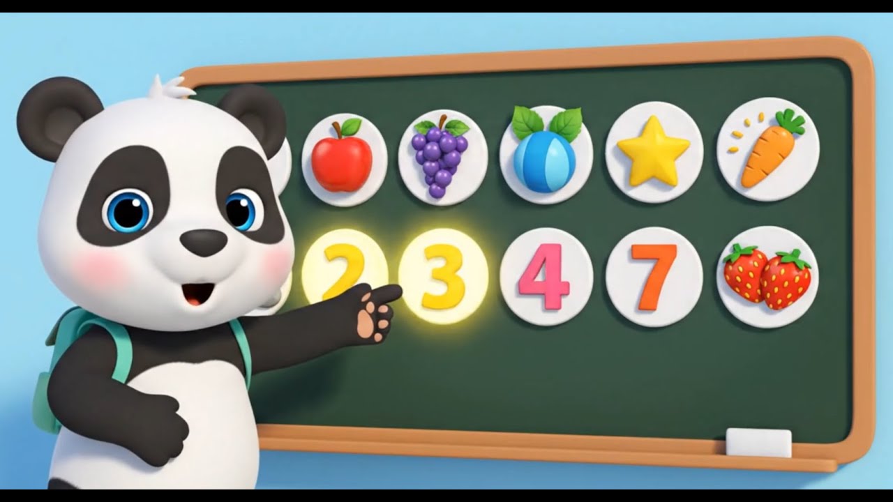 Изучаем числа от 1 до 10 для малышей | Счет для детей | PeppyPanda Kids 