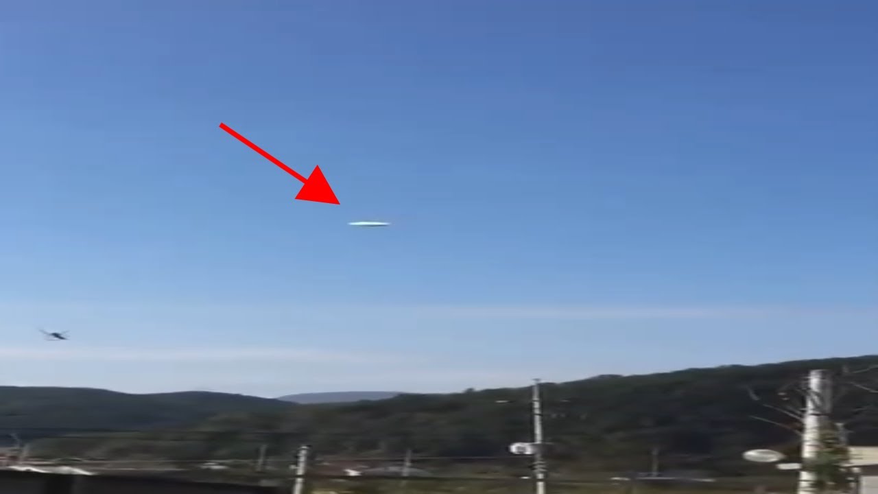 The white disc hovered motionless in the sky. South Korea, 17/10/2020