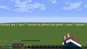 How to make a fake "player joined the game" message in Minecraft