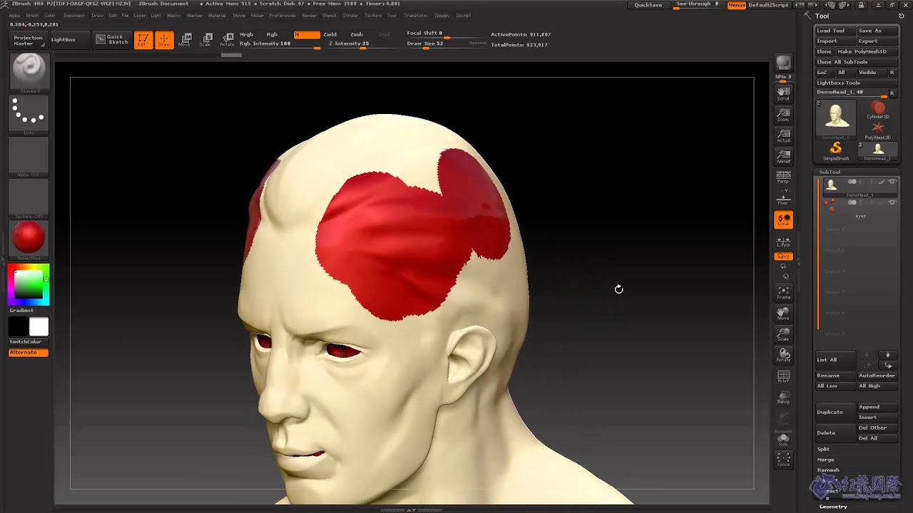 how to change flat color material color zbrush