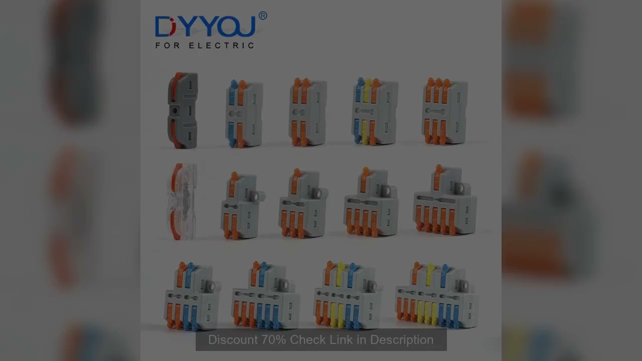 25PCS Universal Compact Wire Connector Push-in Lever Spring Splice Terminal Block For Home Electrica