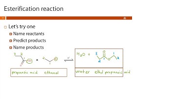 Nursing Chem - Organic Reactions Part 3 - Ester Condensation and Hydrolysis