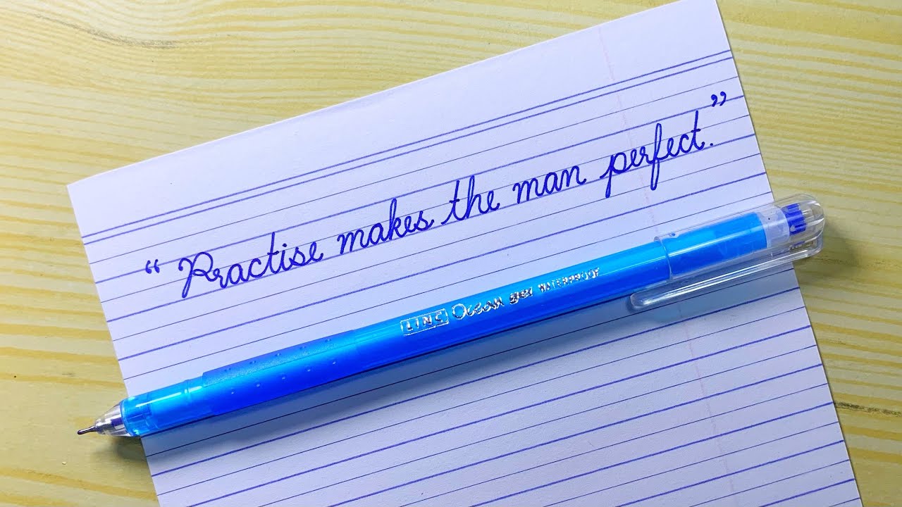 Perfect In Cursive “Practise makes the man perfect” in cursive handwriting #handwriting # ...