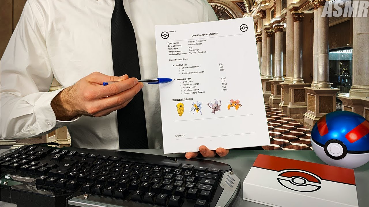 [ASMR] 🏆Applying to be a Pokémon Gym Leader Roleplay | 🪲 Bug Type Trainer 🪲 | Keyboard Typing