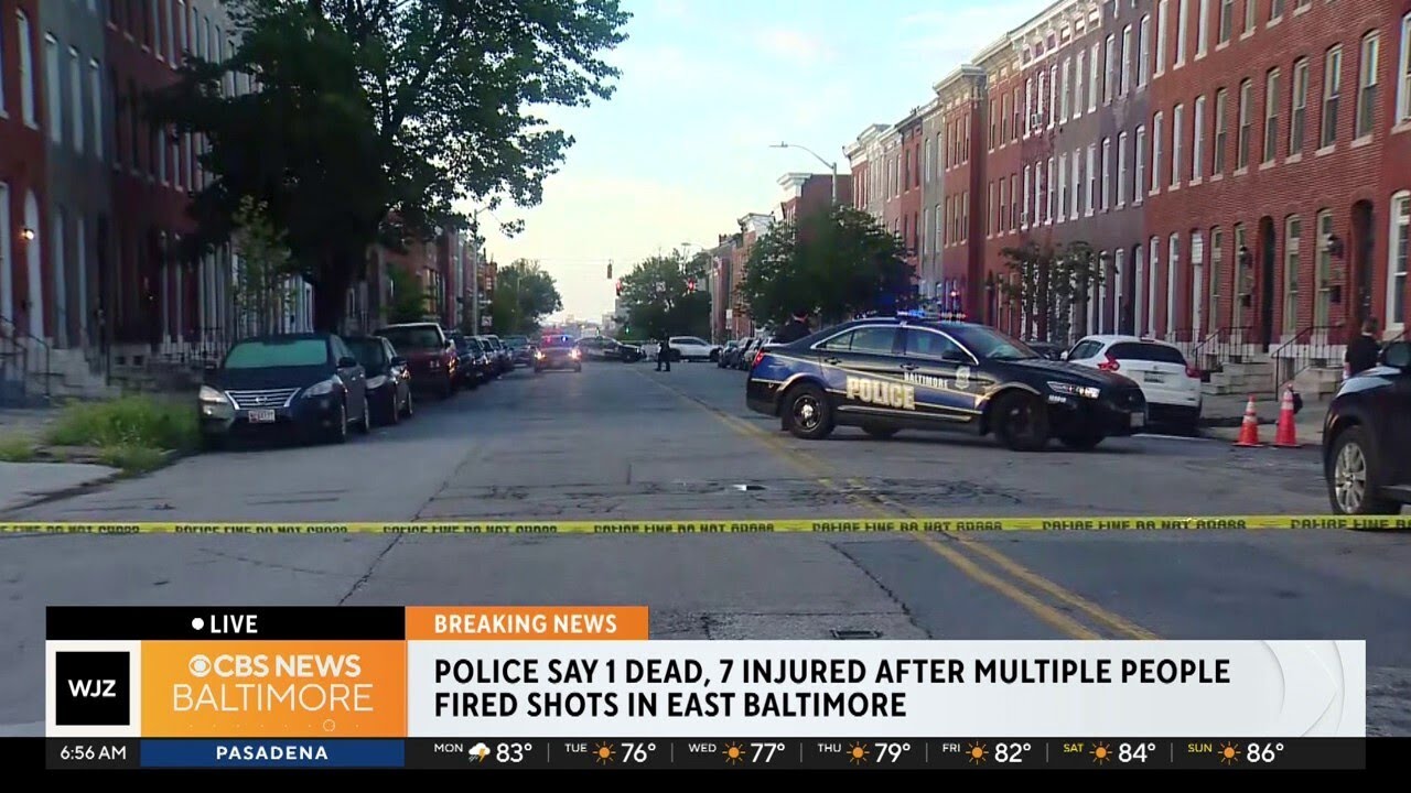 Police say one dead, seven injured after shooting in East Baltimore ...