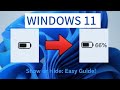 How to show battery percentage in taskbar in Windows 11 in laptop in 2026