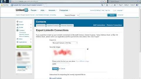 MyWay LinkedIn CSV Contact Export