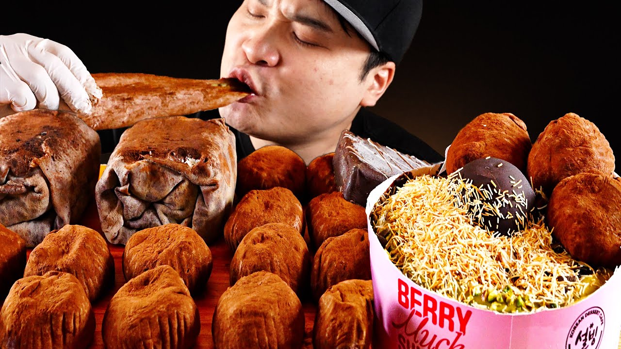 두바이 스페셜! 두바이쫀득쿠키, 두바이수건케이크, 두바이초콜렛 두바이초코빙수 먹방~!! Dubai Chewy Cookies, Dubai Chocolate