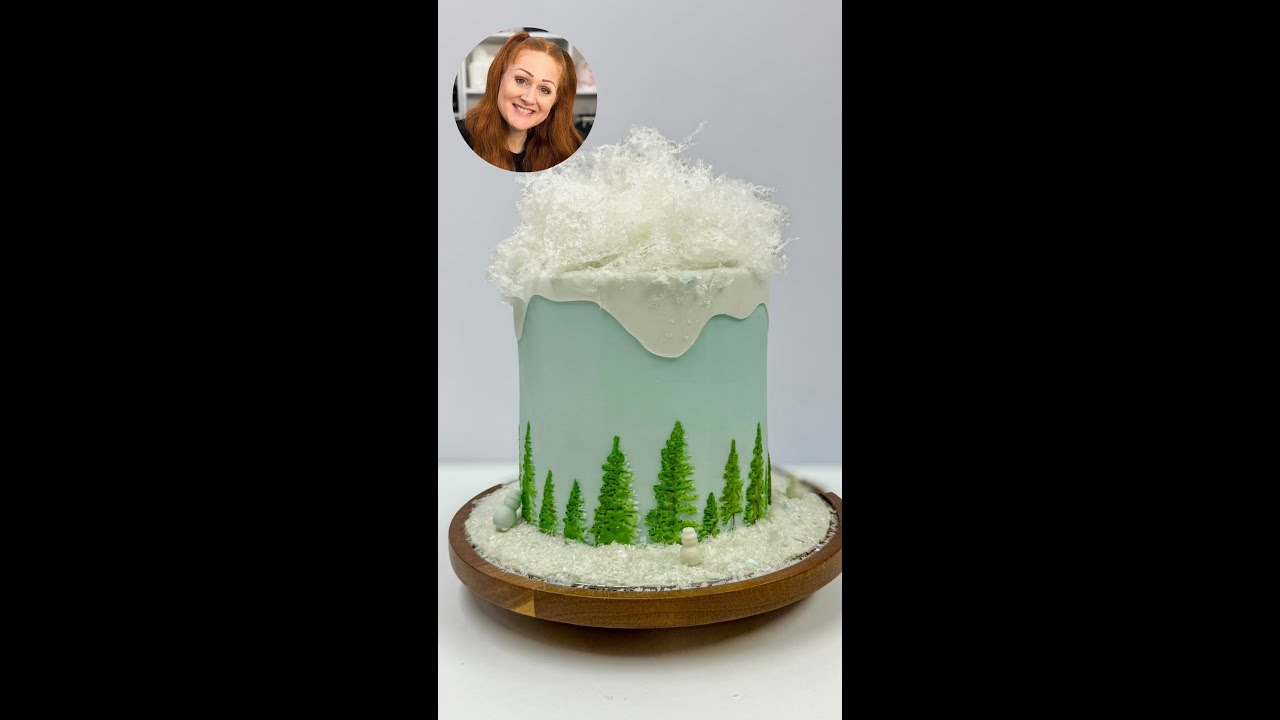 Как украсить традиционный рождественский торт | Простой мастер-класс по приготовлению праздничног...