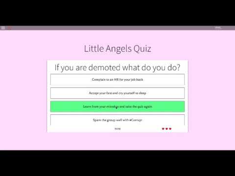 Passing The Lad Teacher Quiz 3 Hearts Little Angels Daycare Roblox - little angels daycare roblox quiz