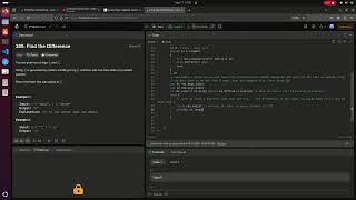 ASMAR Programming Leetcode Context :Find the Difference  #coding  #leetcode  #learning  #reddit
